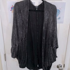Torrid Black Acid Washed Cocoon Shrug Size 1/2 (14-20)